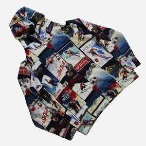 Mens Preppy Skater Designer Streetwear Polo Ralph Lauren AOP Ski Pullover Hoodie